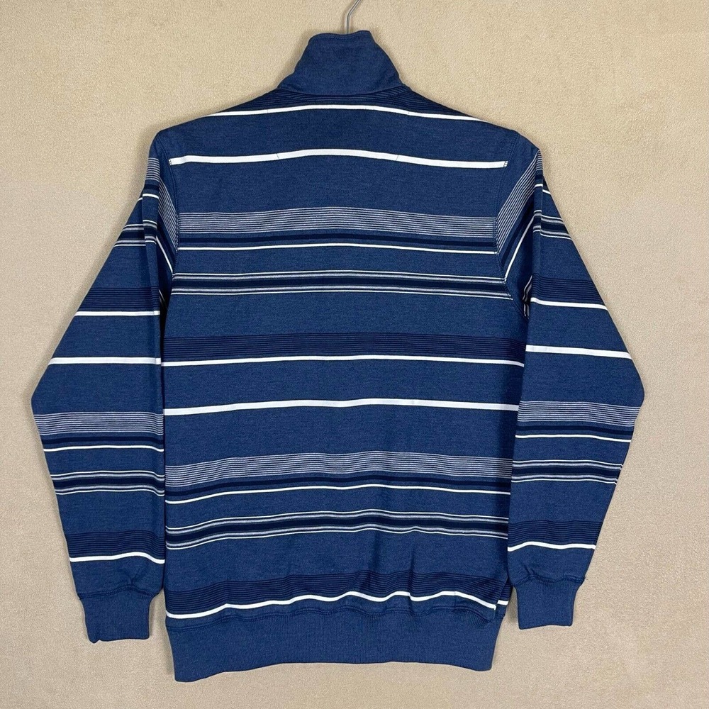 Monte Carlo Polo Club Pullover Sweater Mens M‎ Blue Striped Pocket Mock Neck NWT - Picture 12 of 13